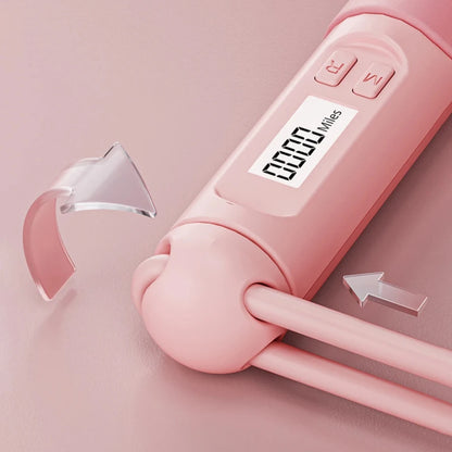 Electronic counting jump rope