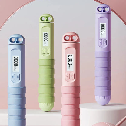 Electronic counting jump rope